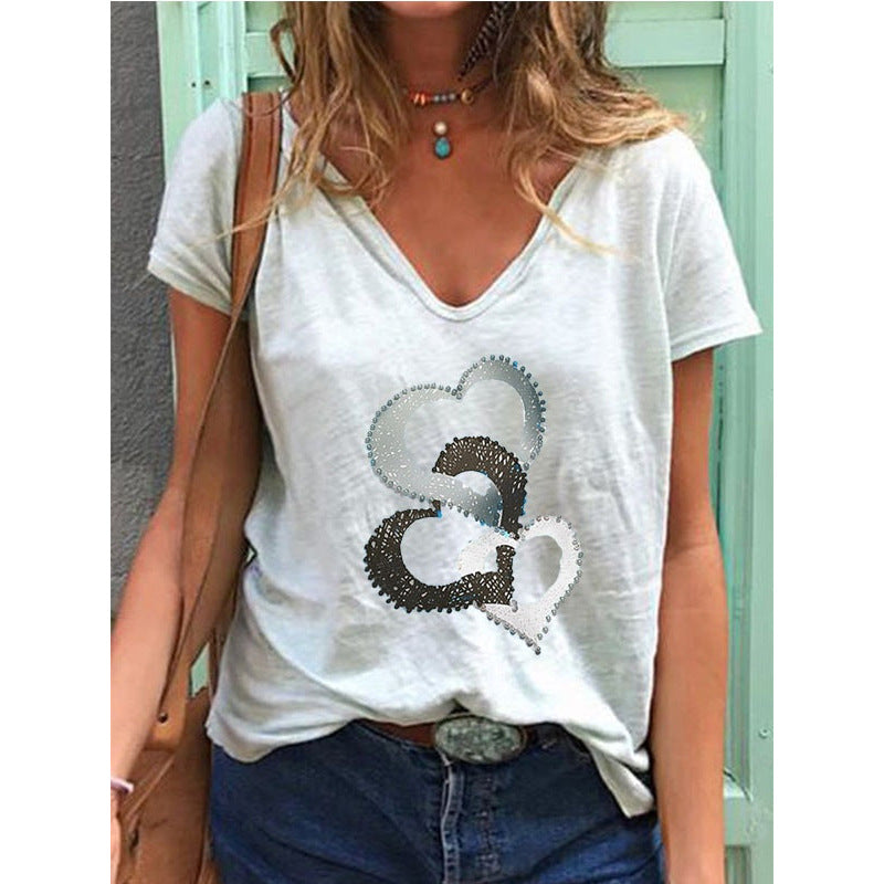 Women T Shirt Short Sleeve Printing Spring Fashion Lady Clothes Print Tshirt Female Tee Top Ladies Graphic T-shirt women